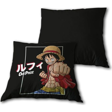 Coussin 35x35 cm  One Piece Luffy en position t'attaque