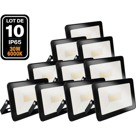 10 Projecteurs LED 30W Ipad Blanc froid 6500K Haute Luminosité