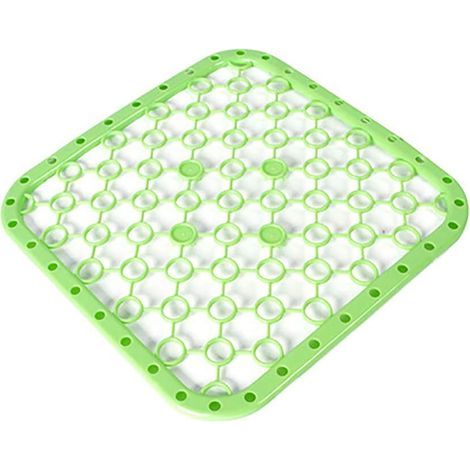 Tapis d'évier de cuisine, en plastique PP, grand tapis de protection d'évier pratique, tapis d'égouttage standard, tapis antidérapant vert (1/5)