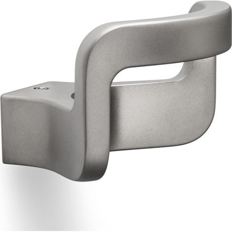 SO-TECH - Porte-manteau BOB - inox ou chrome, patère murale arrondie pour vestiaire et entrée - L38×P72 mm - Porte-manteaux - Gris clair (1/5)