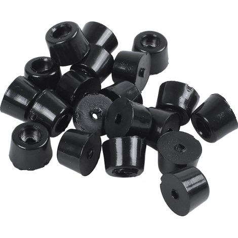 Amortisseurs de vibrations en caoutchouc pour pieds, lot de 20, noir (1/4)