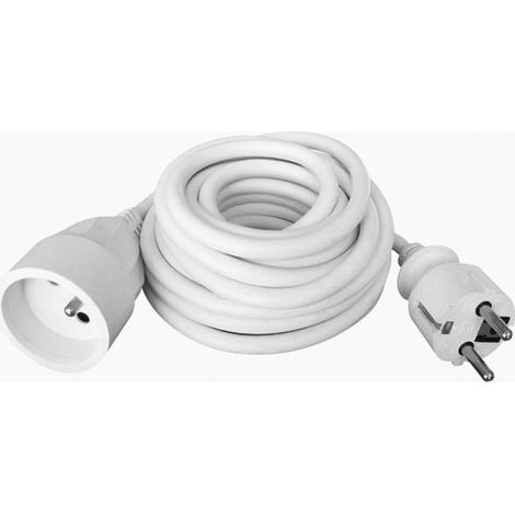 Verlängerungskabel Ho5VV-F 3G1,5 Weiß 5m - Zenitech