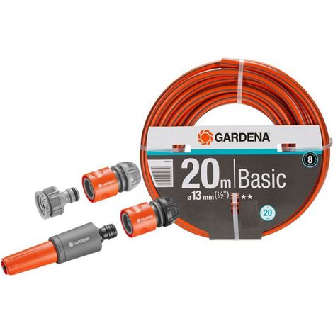 Kit manguera de jardín basic ø13 mm, ½ pulg, 20 m