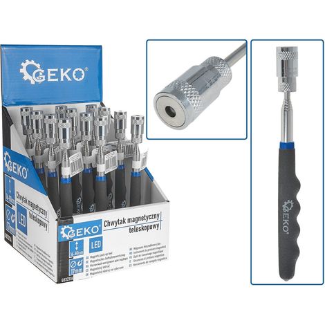 Pinza magnética telescópica + LED geko de 80 cm (1/3)