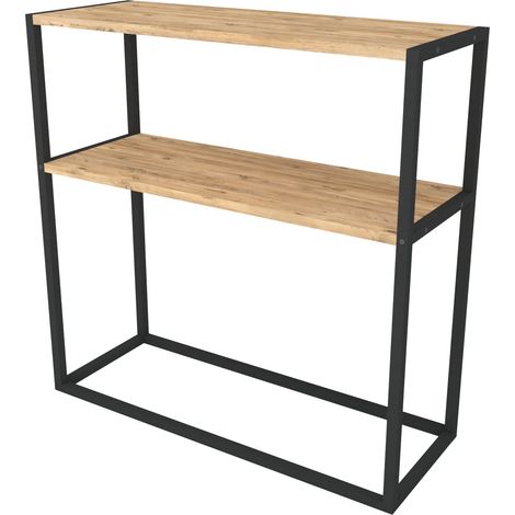 Consolle Hemsedal con piano contenitore 90 x 90 x 335 cm effetto rovere 030008569