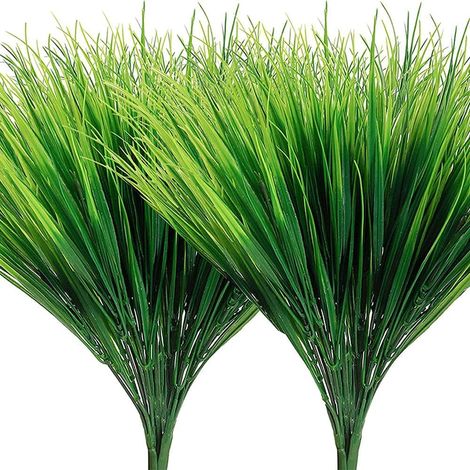 Plante Artificielle Extérieure - Herbe Fausse en PE Résistante aux UV - Pour Jardin, Balcon, Fenêtre - Lot de 12 (1/5)