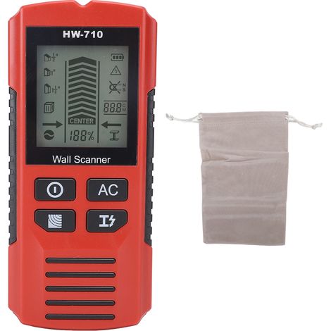 Scanner da parete portatile e preciso 7 in 1, localizzatore elettronico di cavi per legno e metallo con schermo LCD per cantieri edili. (1/5)