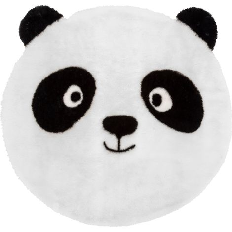 Runder Panda Teppich mit Ohren SMILE, Ø 100 cm (1/5)
