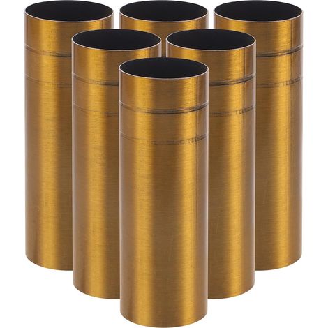 6pcs Manchons en Fer Or pour Douilles de Lustre, Accessoires de Remplacement Rétro Simples, Compatibles Plupart des Suspensions de Plafond (1/5)