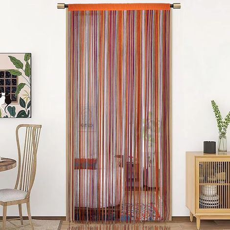 String Porte Rideau décorations de fenêtre diviseur de pièce décorations de Chambre Rideau Simple pour fenêtre 90x200cm Multicolore (1/4)
