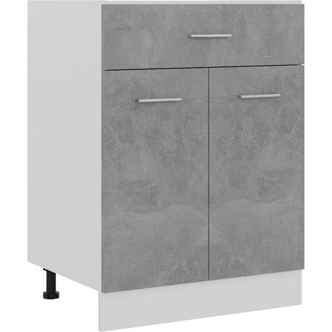 Maison Exclusive - Armario bajo cajón madera ingeniería gris horm (1/5)