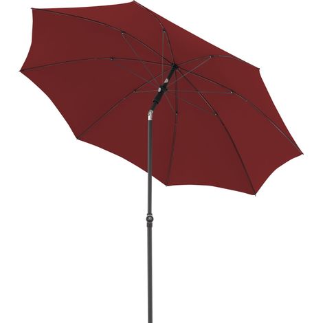 Doppler ACTIVE Green Edition 210 cm Sonnenschirm rund in 4 Farbvarianten Mittelmastschirm Balkonschi 833 Bordeaux (1/5)