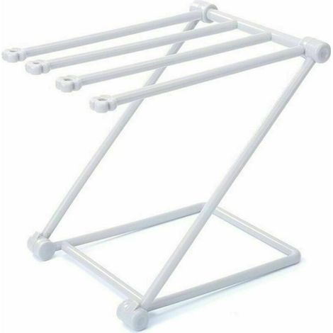 BEBUSINGOTO Toallero plegable independiente, toallero de baño con diseño de 4 barras, adecuado para dormitorio, baño y cocina. (1/2)