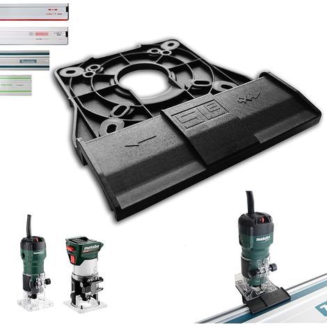 SLE Adaptateur de rail de guidage professionnel pour défonceuse Metabo FM 500-6 / FMV 18 LTX BL 8 pour défonceuse Makita/Bosch/Festool/Mafell (1/5)