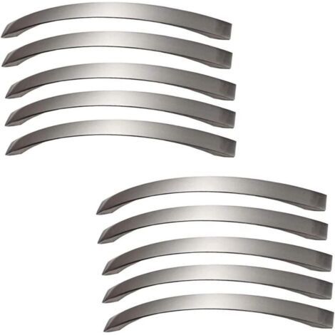 Lot de 10 poignées de placard de cuisine, poignées de cuisine en alliage d'aluminium brossé, adaptées aux armoires, tiroirs, armoires (entraxe 160 mm)