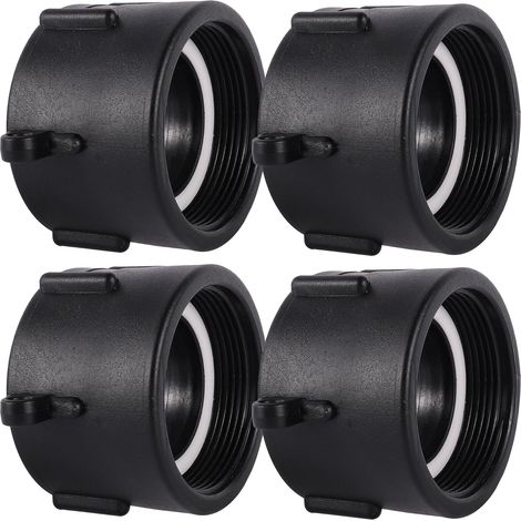 Lot de 4 adaptateurs IBC 60 mm filetage grossier importation vers BSP 2" accessoires de réservoir IBC valve raccord tuyau eau de pluie conteneur (1/5)