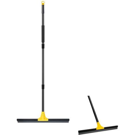 Douchewisser - Raclette de Nettoyage pour Sols - Facile à Installer - Élimine l'Eau Stagnante - Idéal pour Carrelage Salle de Bain, Terrasse, Vitre de Douche, Garage, Fenêtres, Piscine - Noir (1/5)