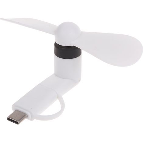 Ventilateur portable 3 en 1 Type C Micro USB Lightning pour téléphone portable, mini ventilateur de refroidissement pour smartphone et tablettexx-AquaForge (1/3)