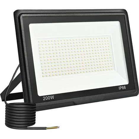 Spot Led Extérieur Projecteur Led 200w 20000lm Projecteur Led Extérieur 6000k Blanc Froid Ip66 Imperméable Led Exterieur Pour Jardin Garage Patio Grange Cour (1/4)