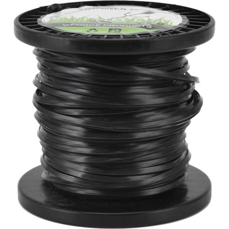 Filo da taglio quadrato da 3,3 mm per decespugliatori compatibili Husqvarna, 30 m, nero, bobina a colori assortiti --Crezuo