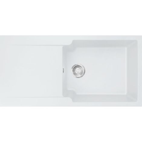 Évier Kite Fradeko 611-100 - blanc - 1000 x 500 x 210 mm - sous-meuble 60 cm - vidage manuel - Franke