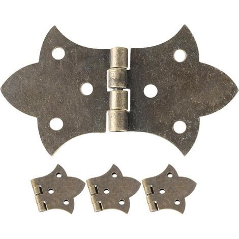 4 Pieces Spare Hardware Cabinet Jewelry Vintage Pieces Doors Small Box (1/4)
