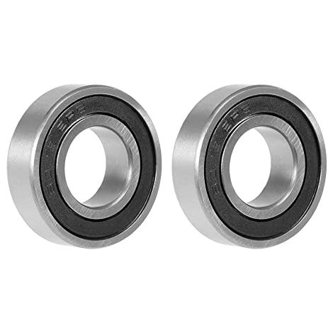 2 pièces 6003-2RS Roulements à billes scellé 17x35x10mm, Pré-lubrifié/Acier au chrome/Joint en caoutchouc, 6003RS Roulements à billes à gorge profonde