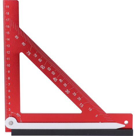 Escuadra angular multifuncional de aluminio de 90° para carpintería y construcción. (1/5)