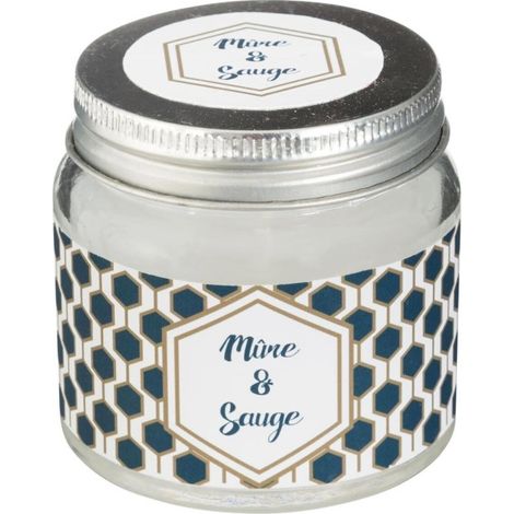 Bougie Parfumée en Verre "Bocal" 65g Mûre & Sauge (1/2)