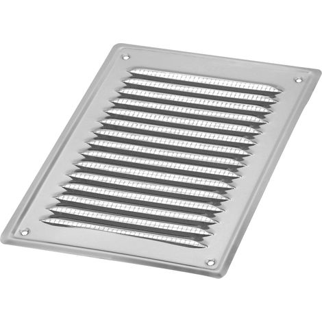 Grille De Ventilation Carrée - Acier Inoxydable - 16.5x23 cm - Grille D'Aération - avec Protection Anti-Insectes - Résistante à la Corrosion - Bouche de Ventilation Extérieur Intérieur (1/5)