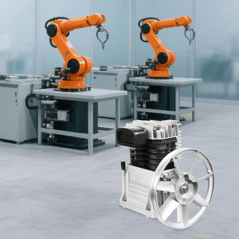 YISSALE - Tête de pompe compresseur d'air 3HP 2.2kW 250L/min – Fonte – Compresseur à piston – Dissipation rapide de la chaleur – 30.2x20.5x32cm (1/5)