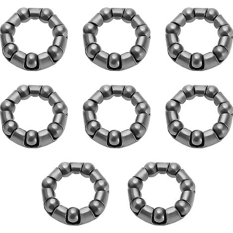 8pcs Bicycle Ball Bearing Retainer 7 Balls Bicycle Repair Accessories Ball Bearing Cage for Bicycle Front Wheel Ball Bearing Support (1/5)