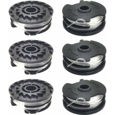 Lot de 6 bobines de fil de rechange pour coupe-bordure – Diamètre 1,6 mm – Résine copolymère nylon – Design en spirale pour coupe rapide - 20-Li (1/5)
