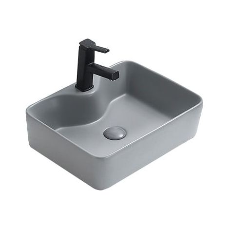 Mexen Eva lavabo da appoggio 48 x 37 cm, grigio chiaro opaco - 21424961 (1/2)