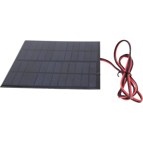Panneau Solaire Polycristallin 3W 12V - Module Photovoltaïque Portable avec Câble Intégré (1/5)