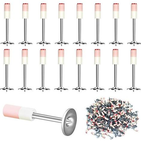Pistolet à clou béton manuel 200 pièces – Clous ronds en acier 7.3 mm – Fixations pour acier léger – Léger et silencieux (1/5)