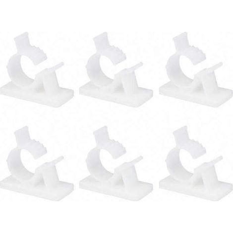 Lot de 20 attaches auto-adhésives pour câbles et cordons