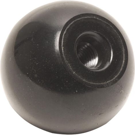 Pomello a sfera nero Kramp, M6 x 32 mm 1108103206 (1/2)