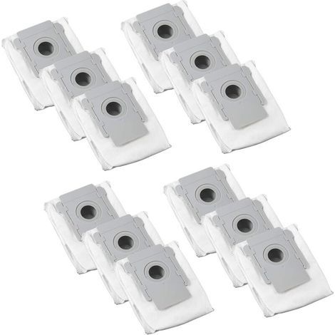 Pack de 12 pièces de rechange pour sacs anti-poussière compatibles avec iRobot Roomba i3+(3550).i4+ (4552). i6+(6550). i7(7150). i7+/Plus(7550). s9(9150). s9+(9550) Robot Clean Base Aspirateur.4640235 (1/4)