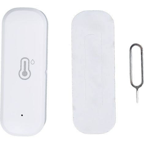 Capteur de température et d'humidité avec application de contrôle à distance, surveillance en temps réel et mesures précises pour bureaux, maisons et entrepôts (compatible Zigbee). (1/5)