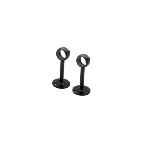 Soporte de techo ajustable para barra de cortina, juego de 2, negro, Soportes para barra de cortina - Crezuo (1/4)