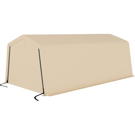 Tente garage abri voiture acier galvanisé PE haute densité 150 g/m² imperméable anti-UV 6,2x3,3x2,4m