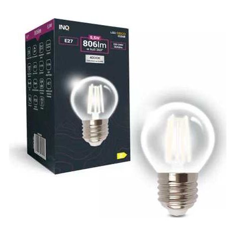 Glühlampe mit LED-Fassung, G45-Kugelform, E27, 5,5 W, 4000 K (1/3)