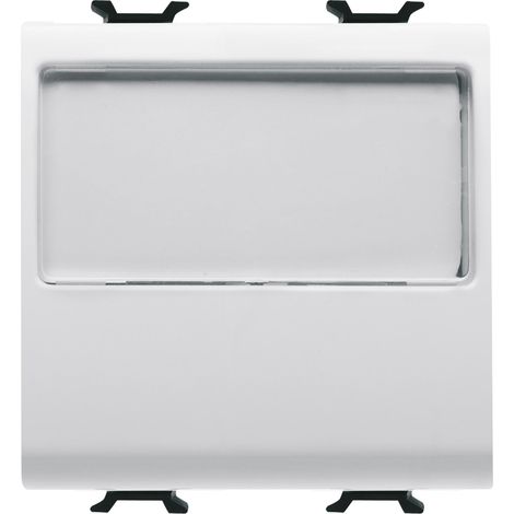 B-P 2M 1P NO 10A PORTE-ETIQ.LUM. BL.SAT. GEWISS GW15191