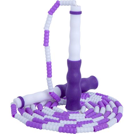 Corde à sauter pour adultes et enfants, tressée et souple, longueur ajustable, anti-nœuds, idéale pour l'exercice et la perte de poids. (1/5)