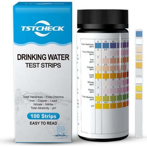 Pool and spa test strips – Pack of 100 strips, pH, chlorine, bromine, hardness and more test, accurate 9-in-1 pool water test (1/5)