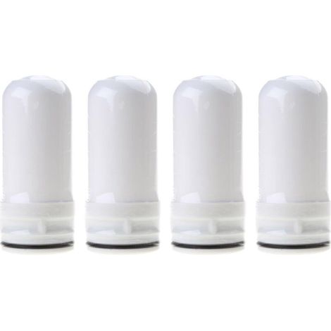 Set mit 4 praktischen Keramik-Ersatzfiltern für Küchenarmaturen, Aktivkohlefilter, Entchlorungsfilter, Filterkartusche