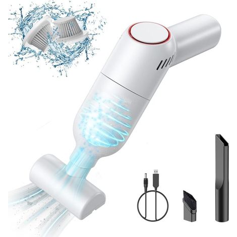 Aspirapolvere portatile senza fili: mini aspirapolvere portatile ricaricabile con elevata potenza di aspirazione, piccolo aspirapolvere portatile per auto e tappeti - Crezuo