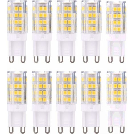 G9 LED Light Bulbs, Warm White 3000K 5W G9 LED Light Bulb Equivalent to 40W Halogen Bulbs 420 Lumens Not Dimmable, Pack of 10 [Energy Class A+] (1/5)