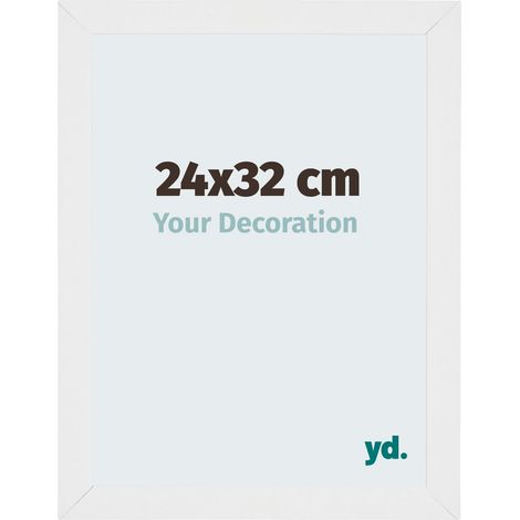 yd. - Cadre photo 24x32 - Blanc Brillant - MDF - Mura